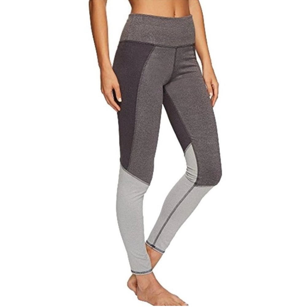 Like NEW SPLENDID Colorblock Activewear Leggings Large Grey